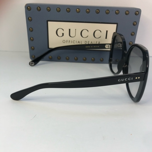 💯 - New Authentic Gucci Sunglasses GG0472S 001 Black Light Grey Gradient - Picture 6 of 13